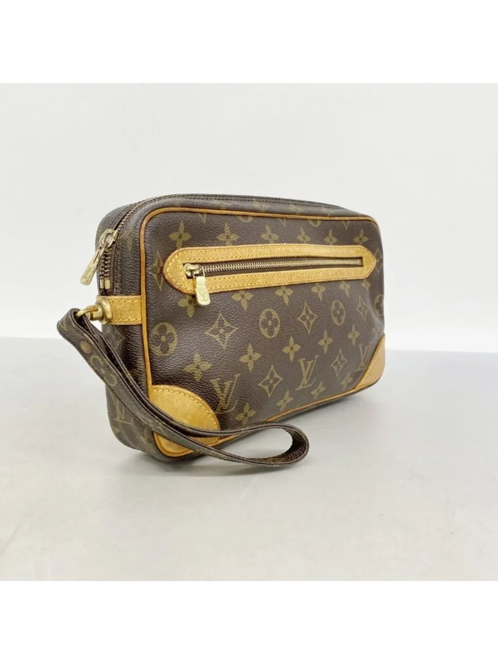 Louis Vuitton Clutch Monogram Marly Dragonne GM Brown
